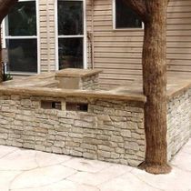 outdoor concrete kitchen