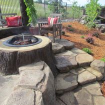 back patio fireplace