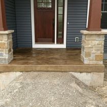 concrete front porch